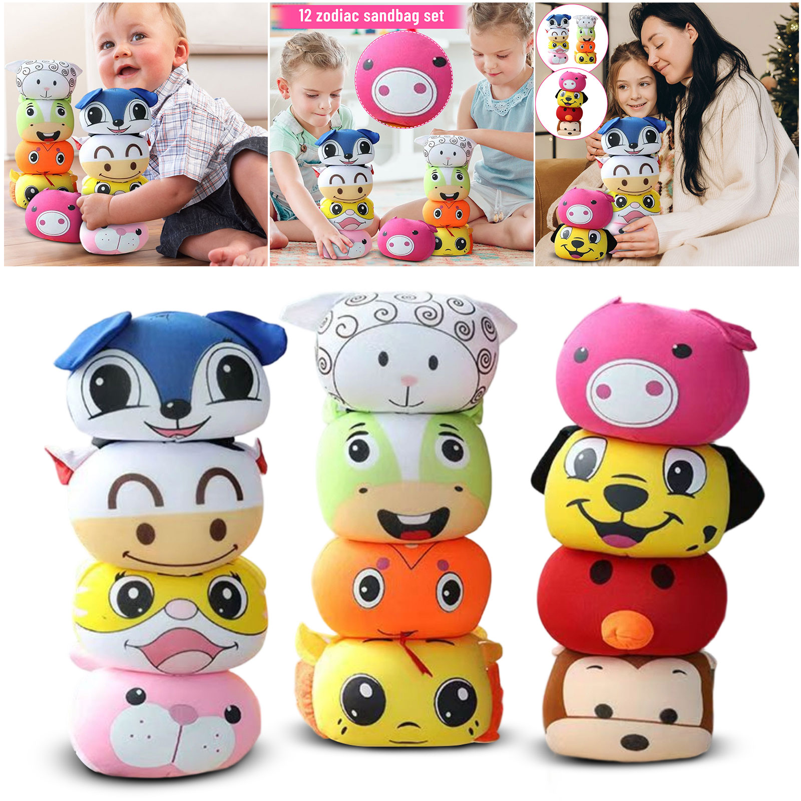 Zodiac Party Games - 12PCS Chinese Zodiac Animal Bean Bags