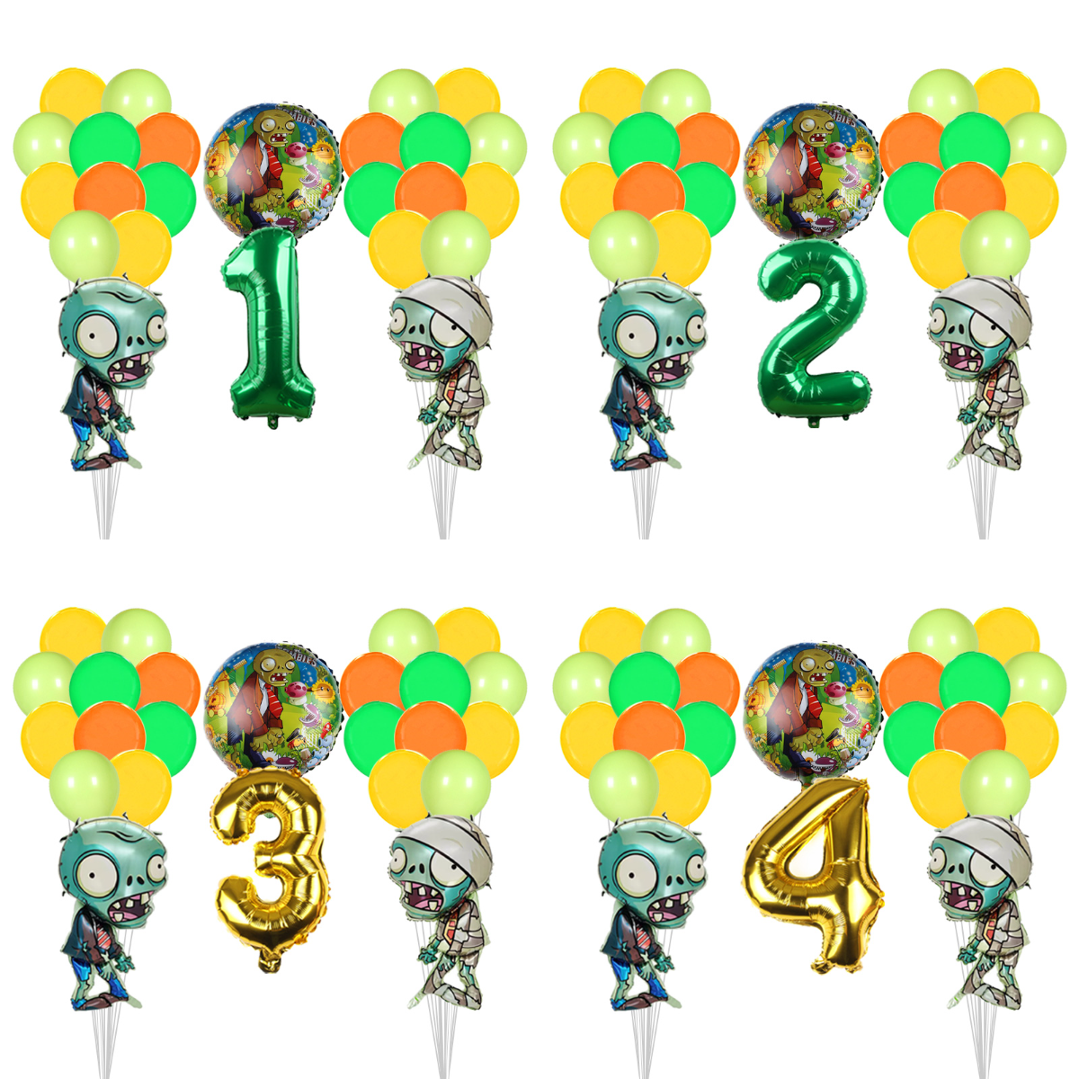 Zombie Party Games - Plants vs Zombies Game Balloon Set