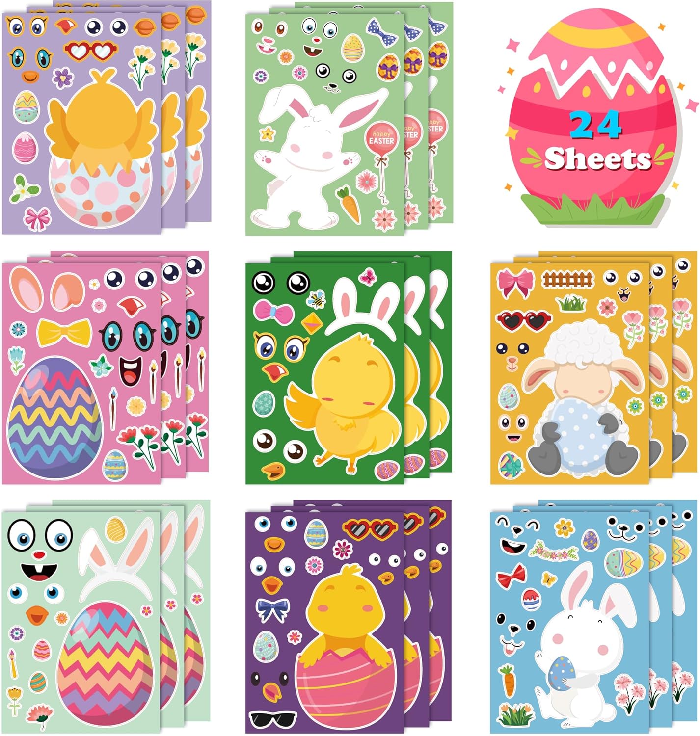 Party Games Game - DIY Easter Sticker Crafts for Kids