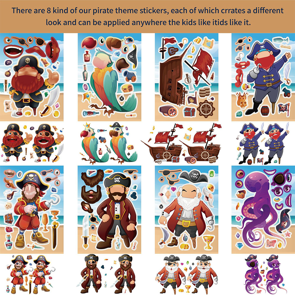 8/16Sheets Cool Pirate Ship Pu – обзор и цена Party Games Phone