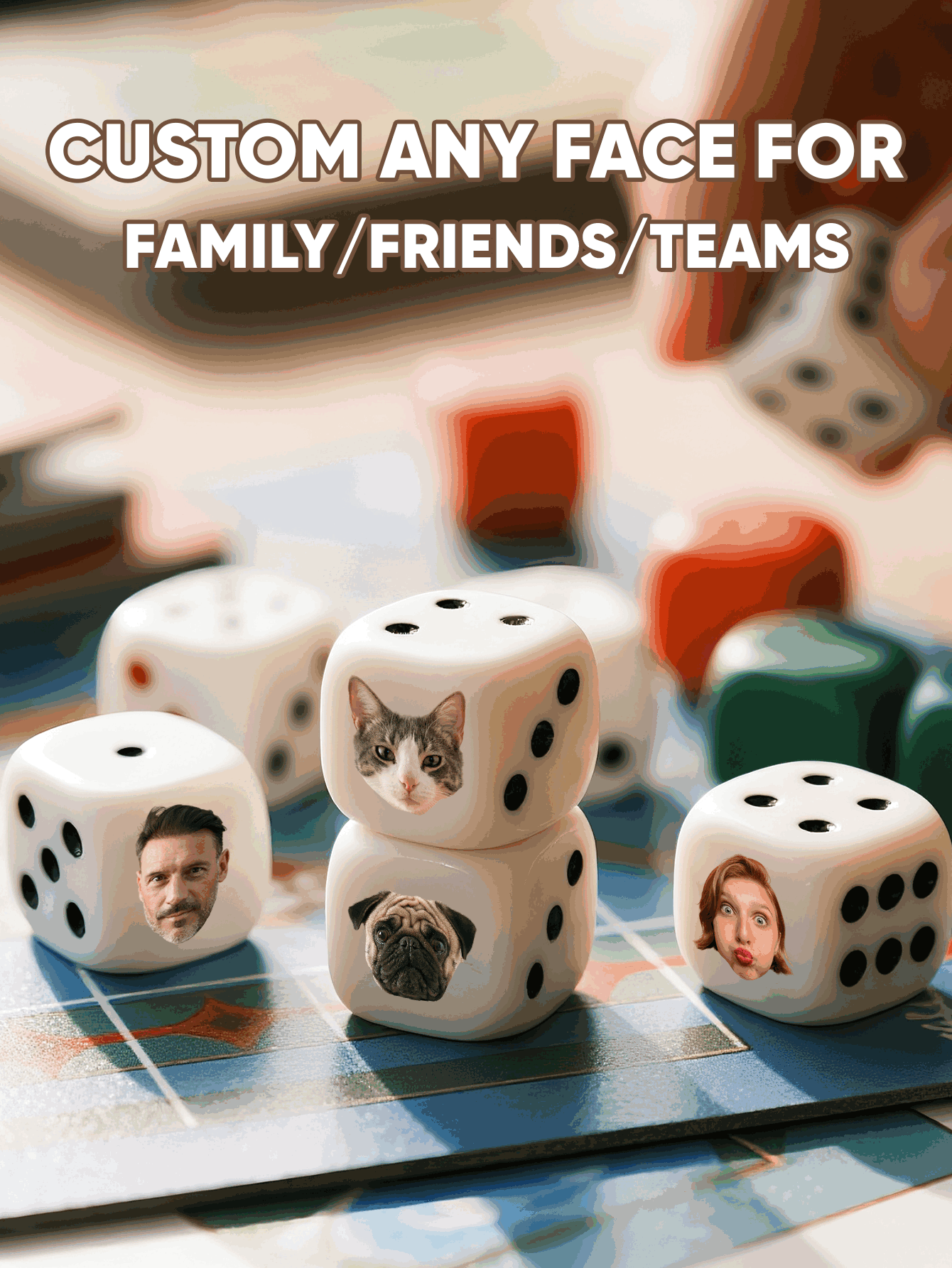 Custom Face Dice Personalized  – обзор и цена Party Family Games