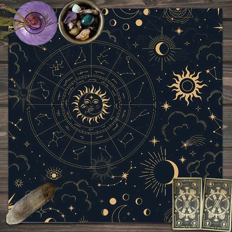 Zodiac Pattern Tarot Cloth - S – обзор и цена Zodiac Party Games