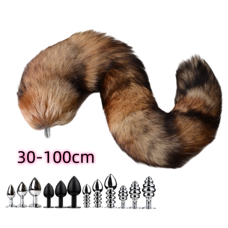 30-100cm Sexy Real Fox Tails w – обзор и цена Party Games Adults Funny
