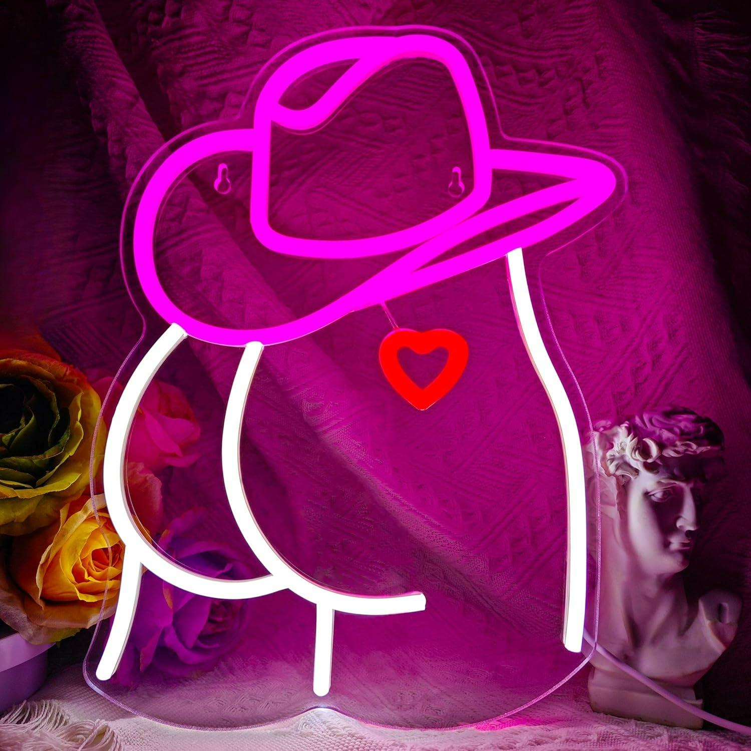 Cowgirl Neon Sign Dimmable LED – обзор и цена Party Games Gifts