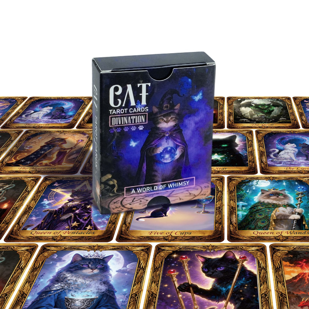 50PCS/Set Cute Cat Tarot Cards – обзор и цена Party Family Games