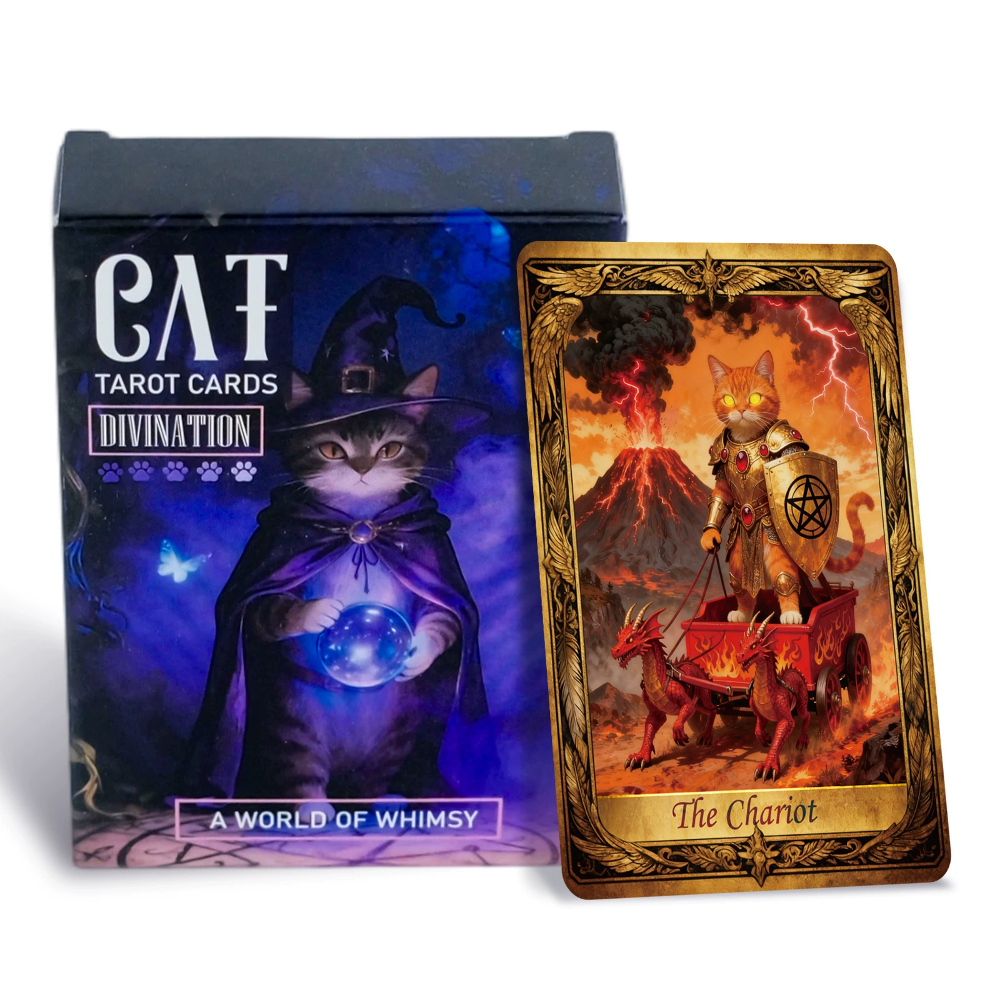 50PCS/Set Cute Cat Tarot Cards – обзор и цена Party Family Games