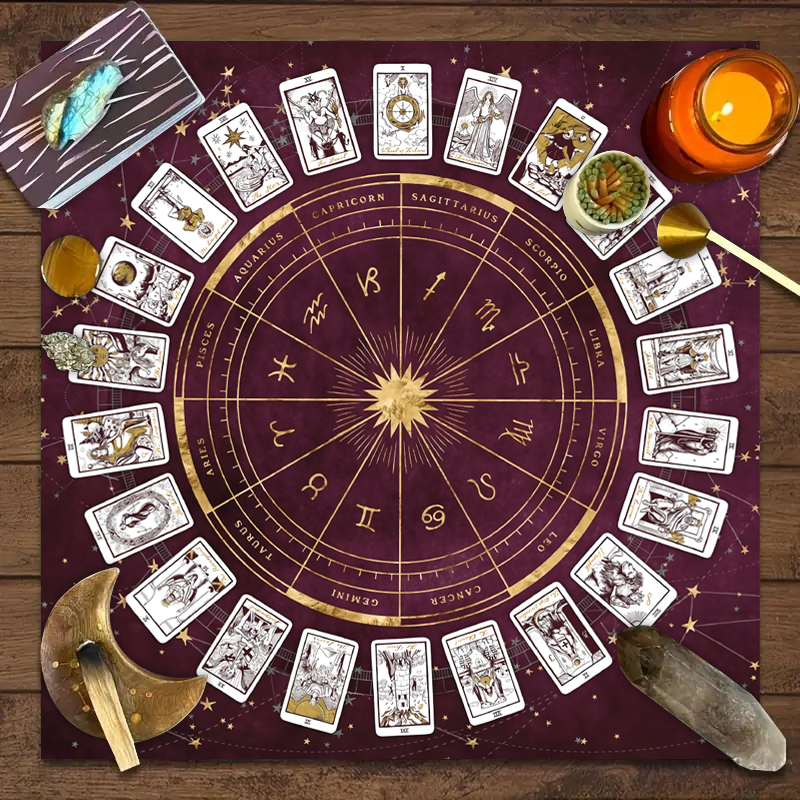 1pc Tarot card tablecloth, 12  – обзор и цена Zodiac Party Games