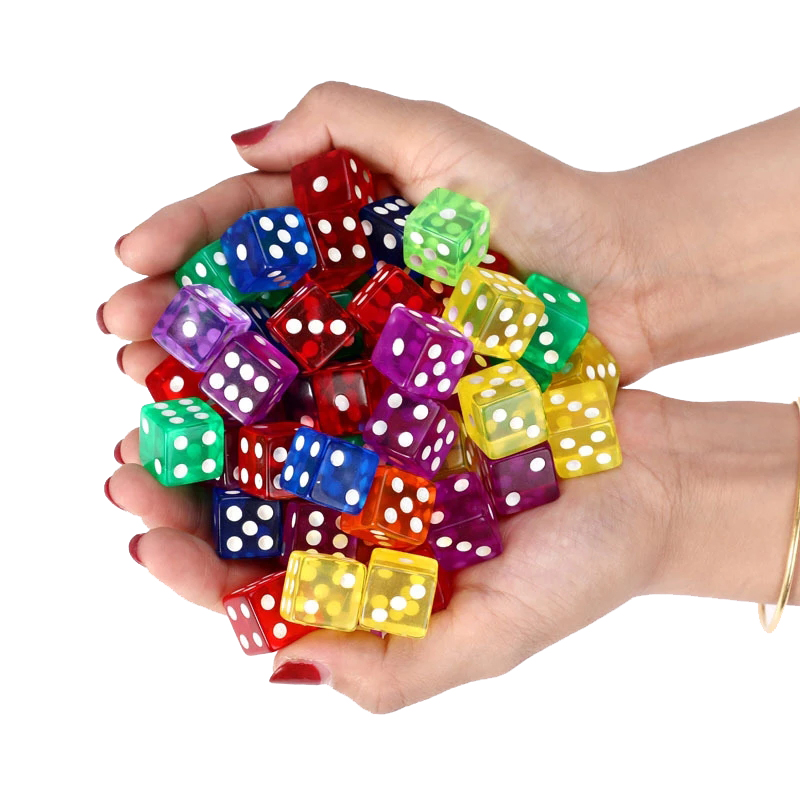 10PCS Transparent Colored Dice – обзор и цена Party Games Juego