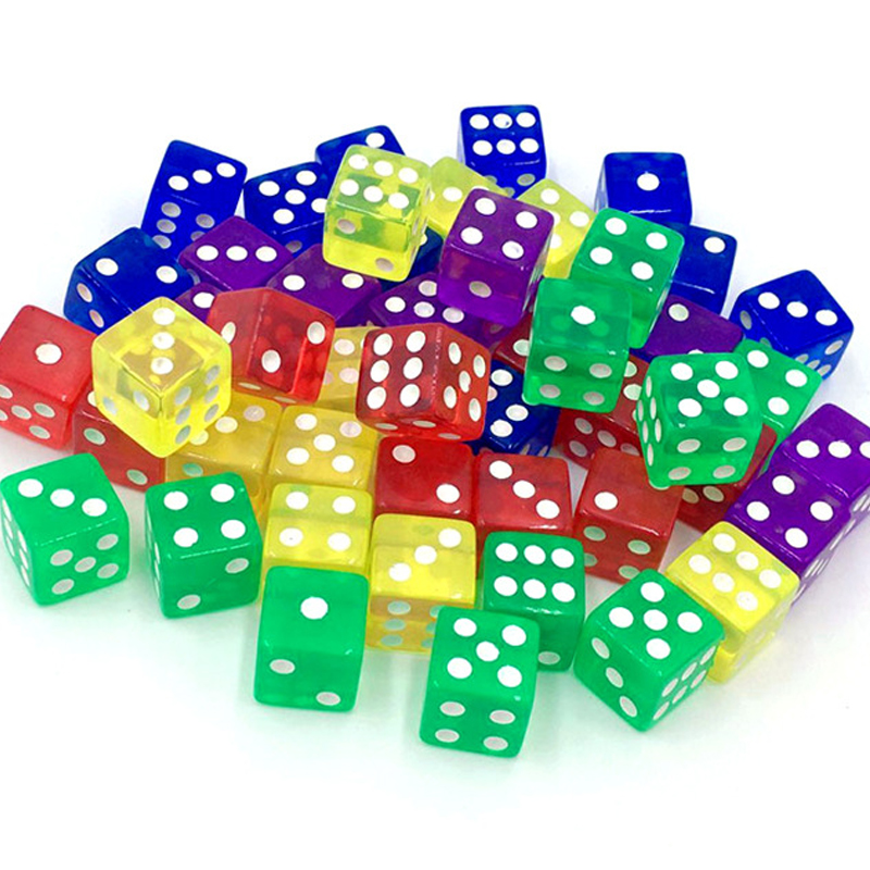 10PCS Transparent Colored Dice – обзор и цена Party Games Juego