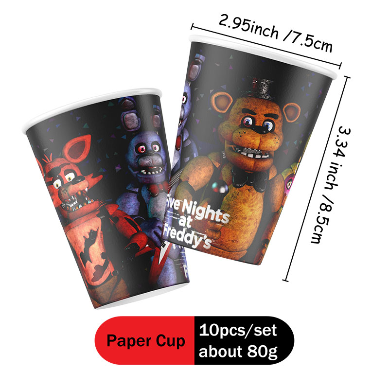 FNAF Themed Paper Plate Cups C – обзор и цена Party Games At Christmas
