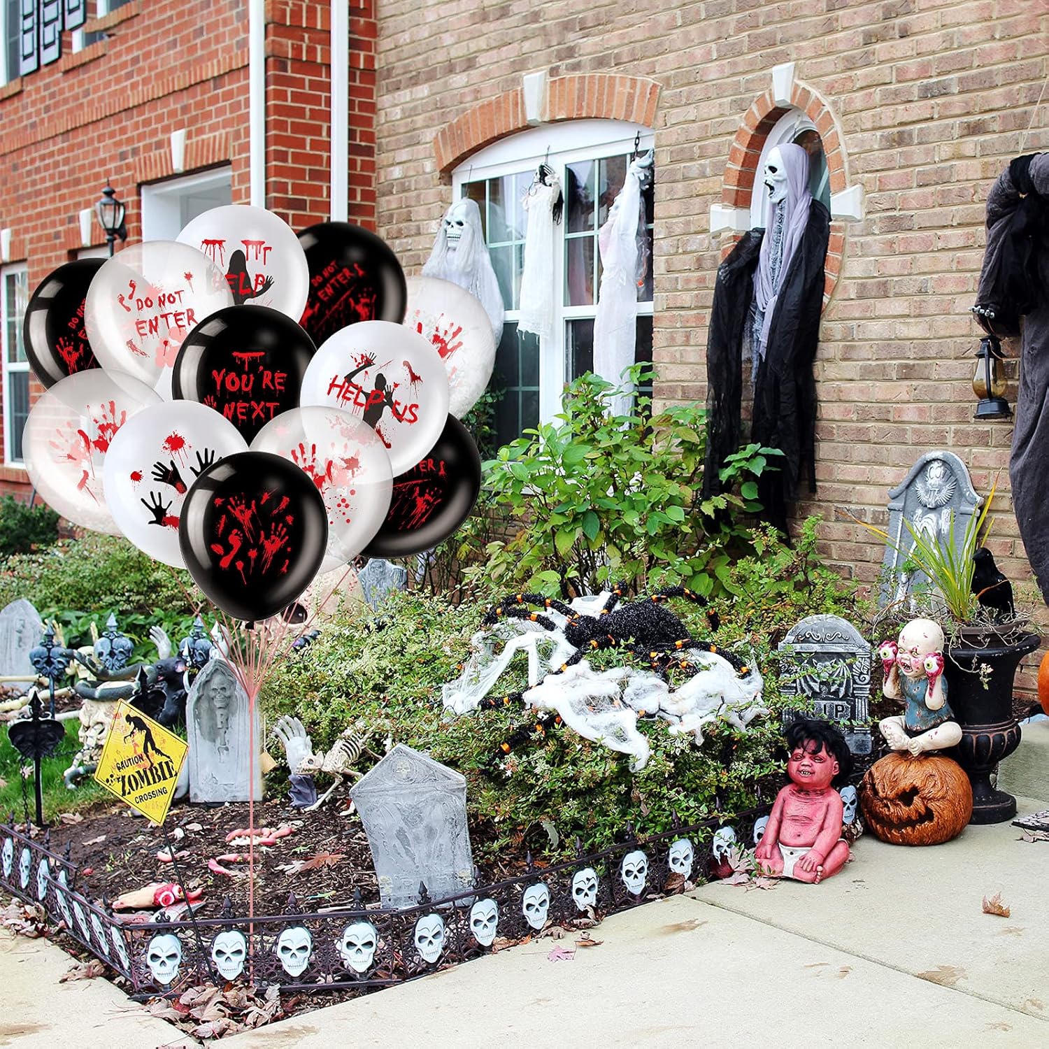 45 Pcs Scary Halloween Balloon – обзор и цена Zombie Party Games