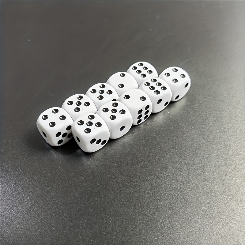 10pcs D6 Dice Set, 14mm White  – обзор и цена Party Games Board Game